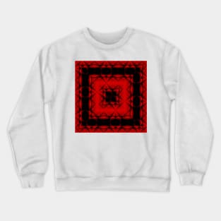 intense red square format design on a black background Crewneck Sweatshirt